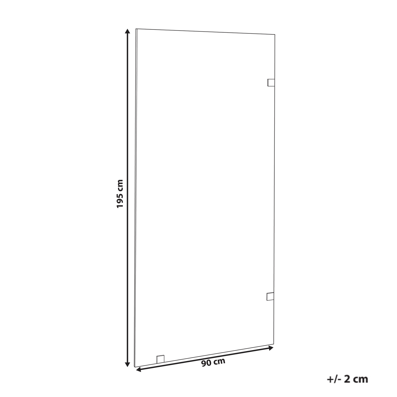 Paravan cabină de duș ICALMA 90 x 195 cm Transparent [3]