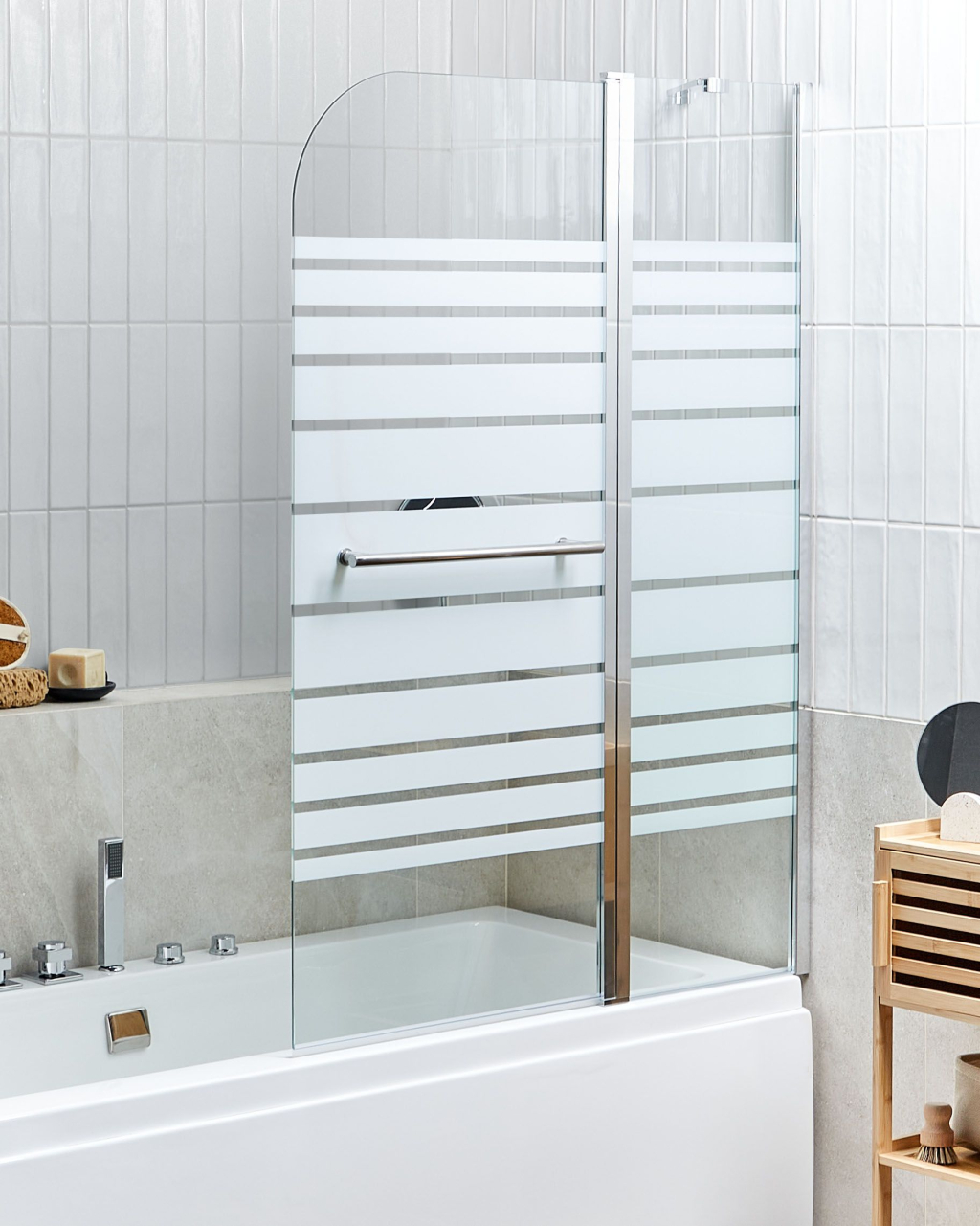 TUAPI shower wall 140 x 100 cm Silver [1]