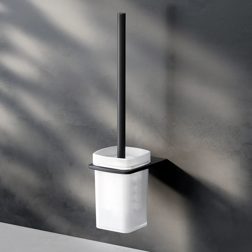 Perie de toaletă Inspire 2.0 de perete, neagră mată [3]