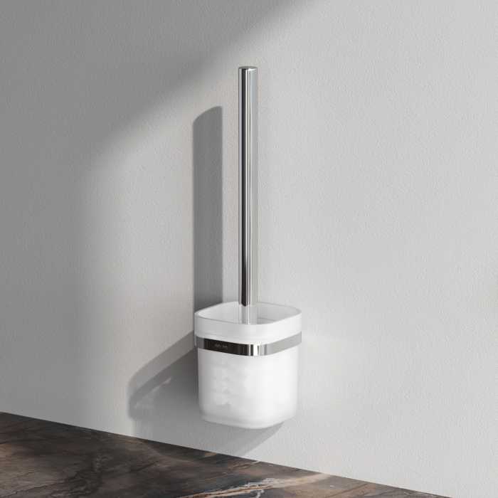Perie WC AM.PM Func A8F33300, suspendat, metal + sticla mata, finisaj cromat [6]