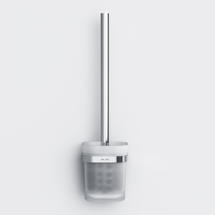 Perie WC AM.PM Func A8F33300, suspendat, metal + sticla mata, finisaj cromat [3]