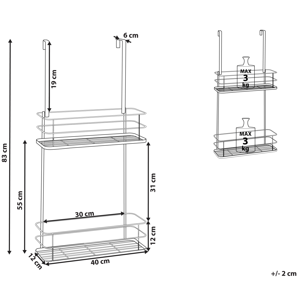 TAYASU hanging shelf Metal Black [3]