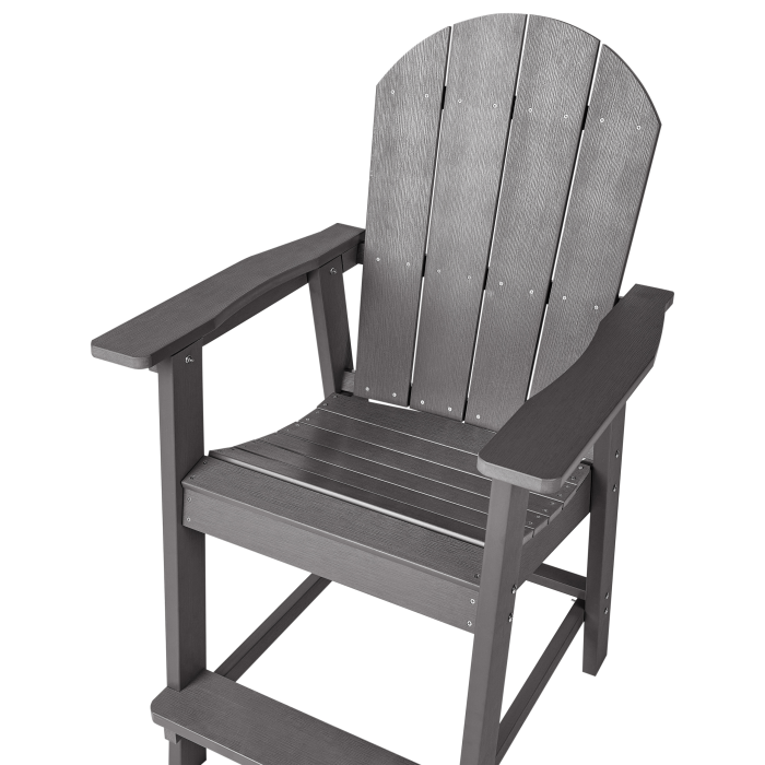 Chair garden bar stool ADIRONDACK Synthetic material Dark grey [6]