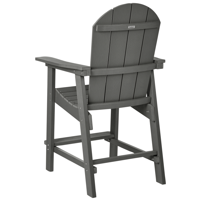 Chair garden bar stool ADIRONDACK Synthetic material Dark grey [5]