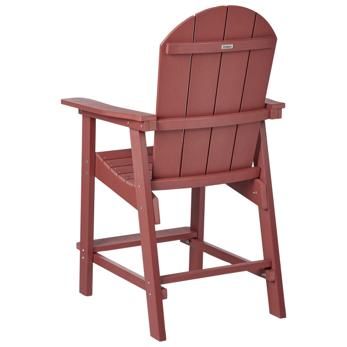 Garden bar stool ADIRONDACK Synthetic Red [5]
