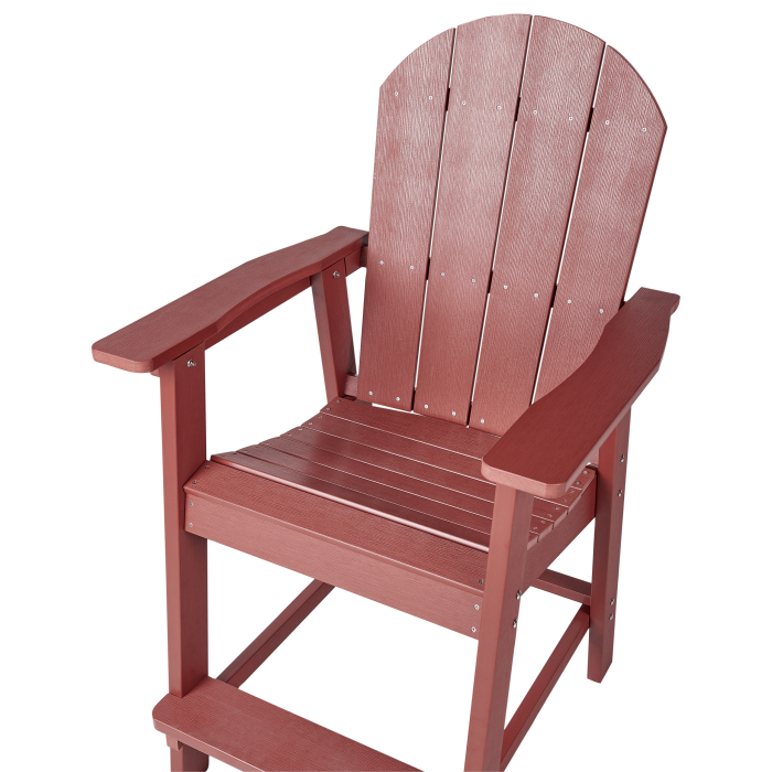 Garden bar stool ADIRONDACK Synthetic Red [6]