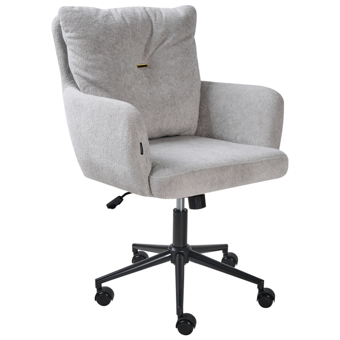 Office chair ALPINE Faux Fur Grey [4]