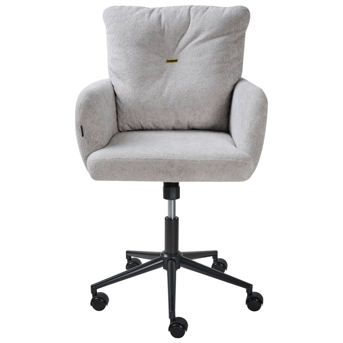 Office chair ALPINE Faux Fur Grey [5]