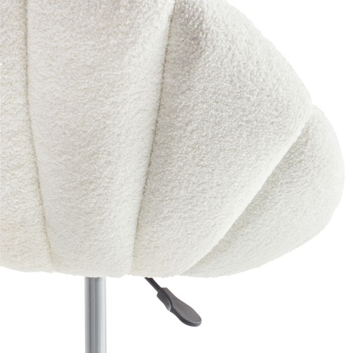 Office Chair ANNABELLE Boucle White [10]
