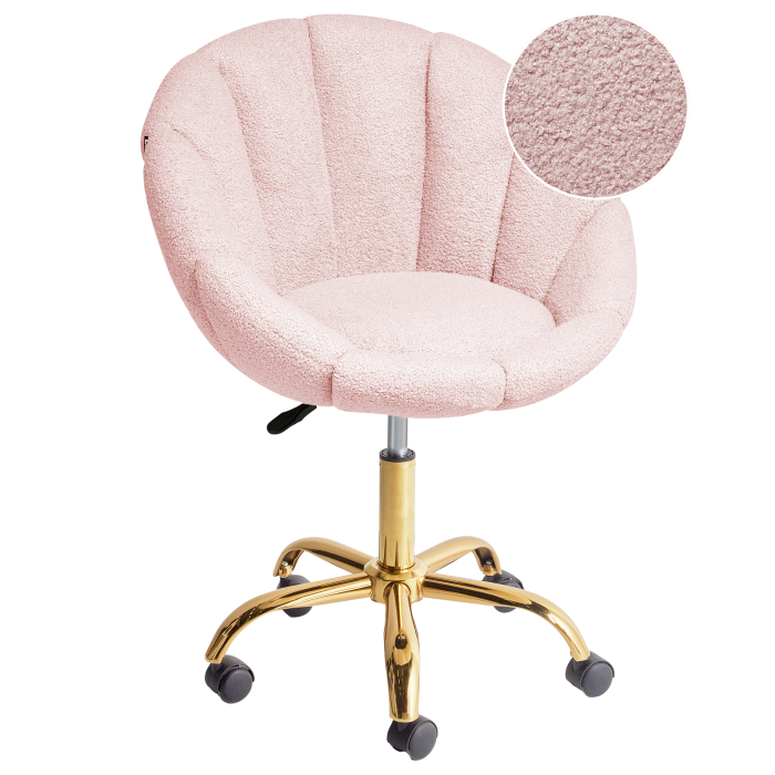 ANNABELLE Office Chair Boucle Pastel Pink [2]