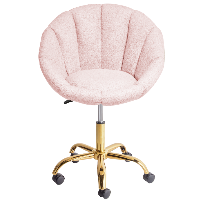 ANNABELLE Office Chair Boucle Pastel Pink [5]