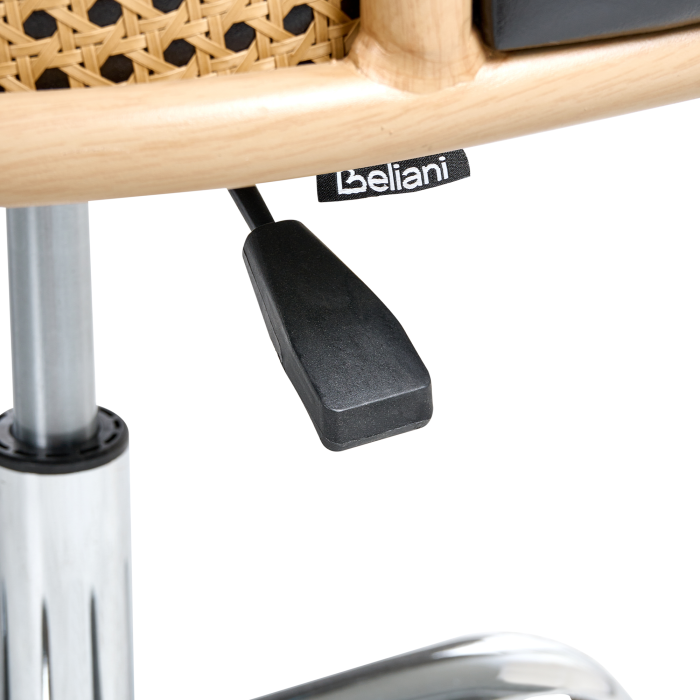 Scaun de birou ELKHART Piele ecologică Negru [8]