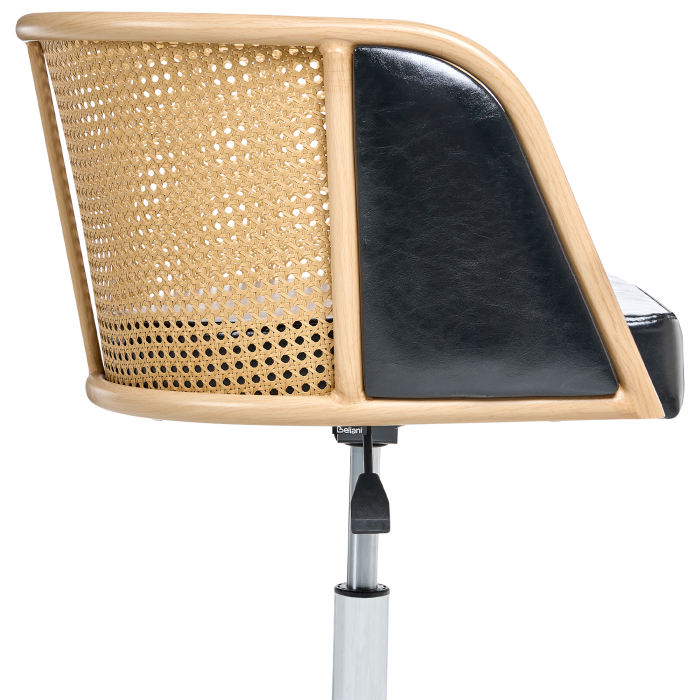 Scaun de birou ELKHART Piele ecologică Negru [5]