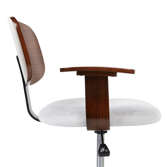 Office chair GUNNISON Synthetic linen Light Grey [5]