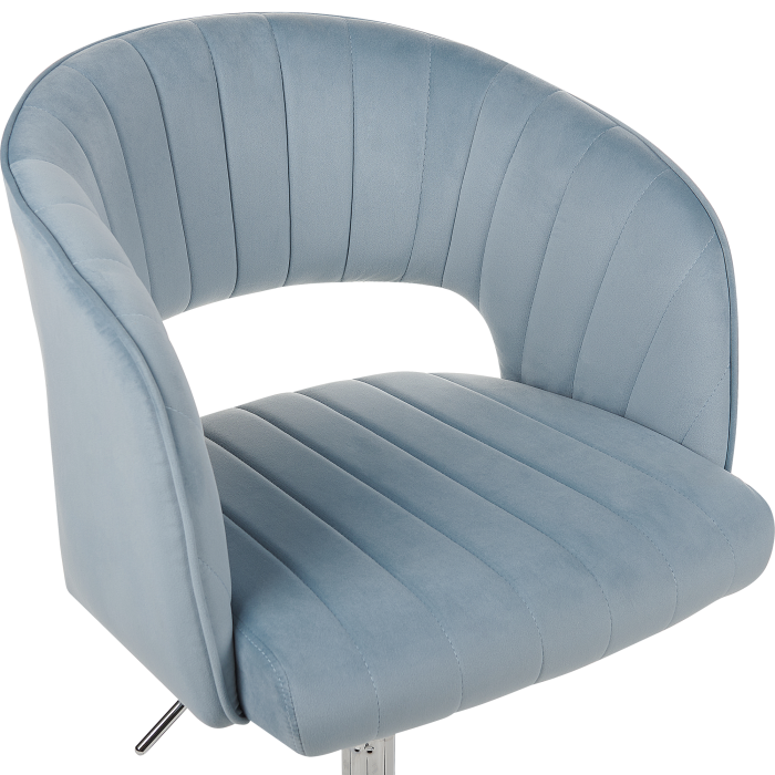 Scaun de birou KATONAH Catifea Albastru deschis [6]