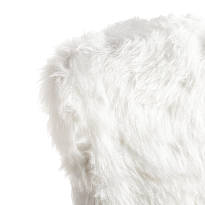 Office chair MARGATE White Faux fur [8]