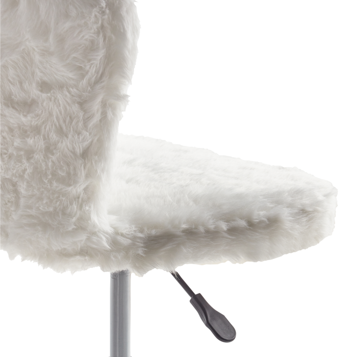 Office chair MARGATE White Faux fur [7]