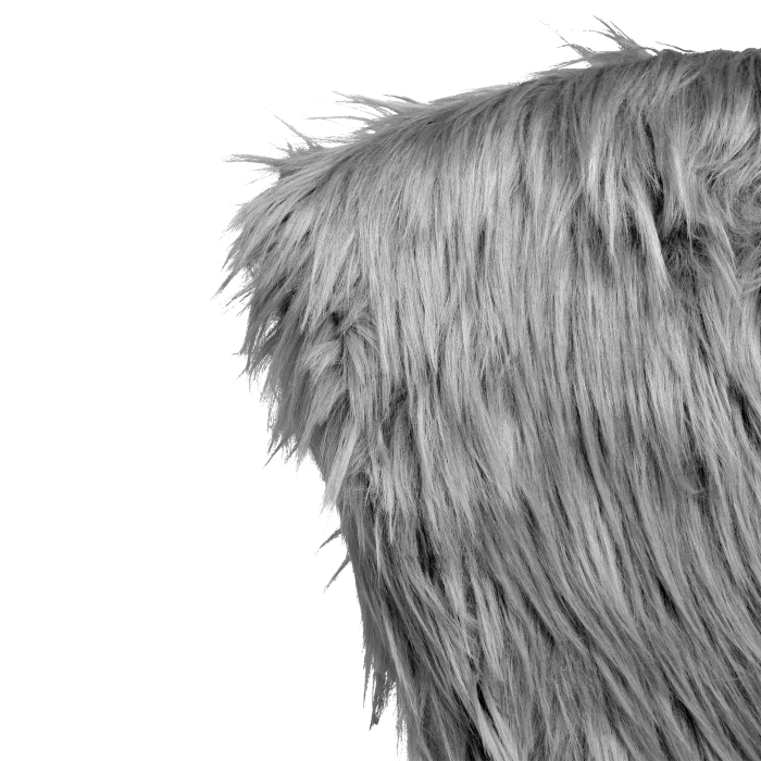 Office Chair MARGATE Faux Fur Grey [7]