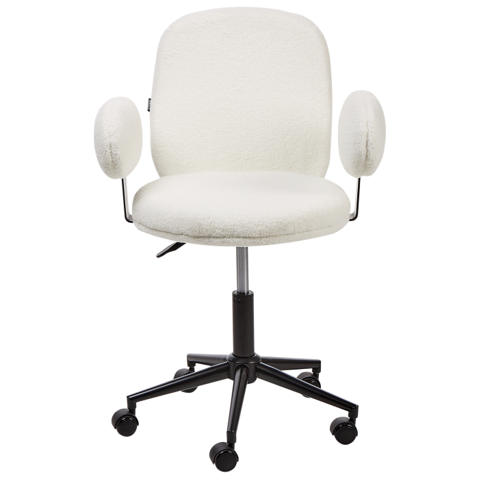 Scaun de birou MORAGA Boucle Alb-murdar [5]