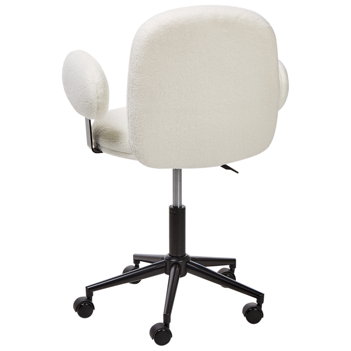 Scaun de birou MORAGA Boucle Alb-murdar [6]