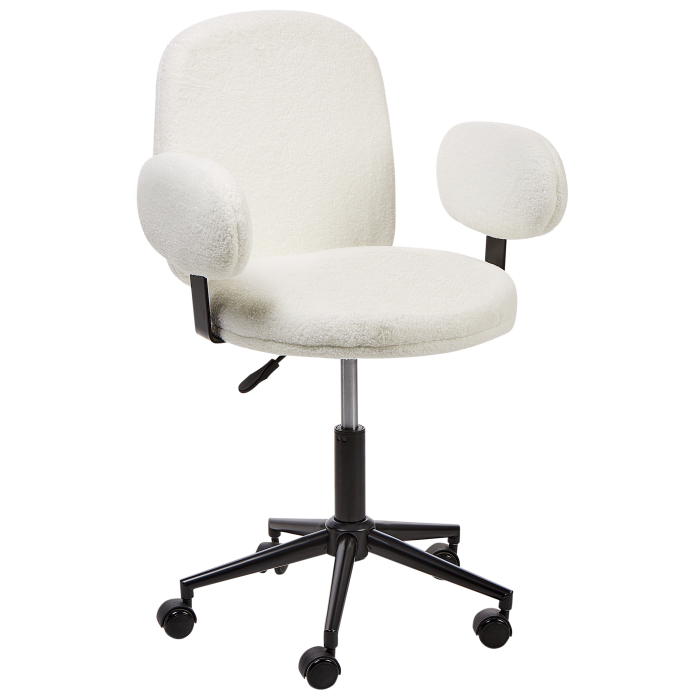 Scaun de birou MORAGA Boucle Alb-murdar [4]