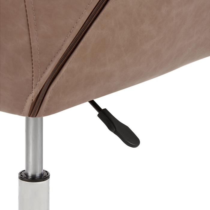 Office chair NEWDALE Eco-leather Light Brown [8]