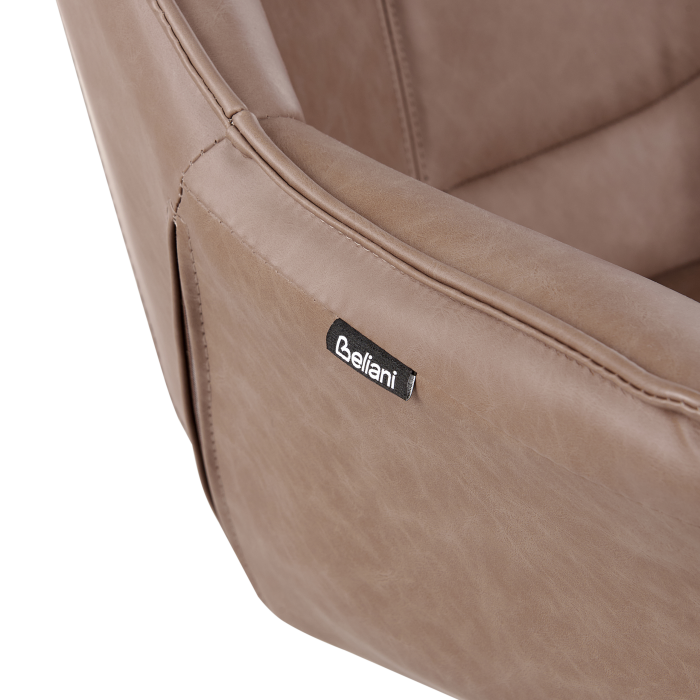 Office chair NEWDALE Eco-leather Light Brown [6]