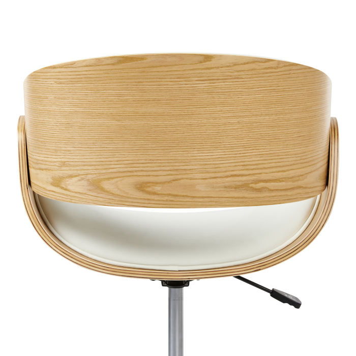 Scaun de birou PALATKA Piele ecologică Alb [6]