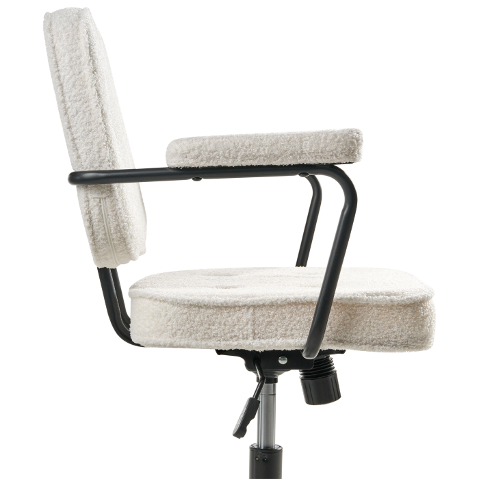 Scaun de birou PAWNEE Boucle Alb-murdar [6]