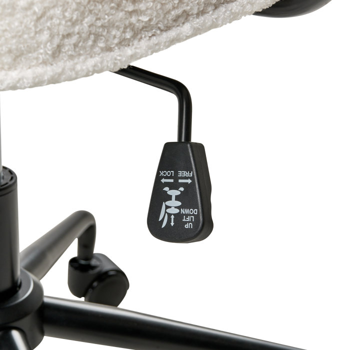 Scaun de birou PAWNEE Boucle Alb-murdar [9]