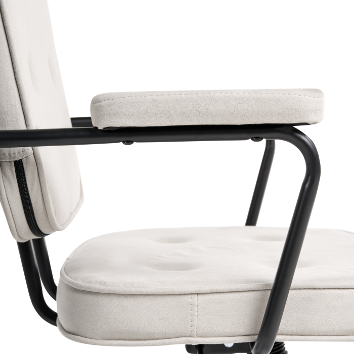 Scaun de birou PAWNEE Catifea Bej deschis [6]