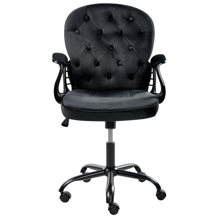 Office chair PRINCESS Velvet Black [5]