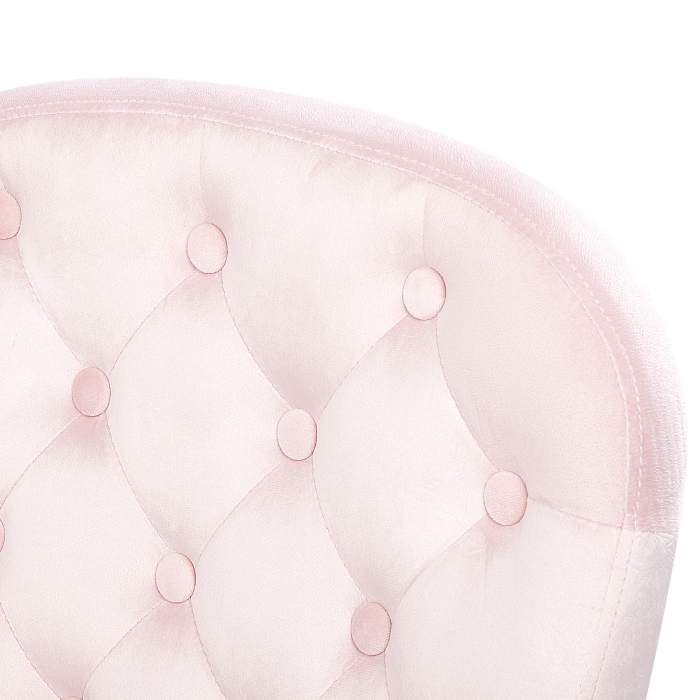 Scaun de birou PRINCESS Catifea Roz pastel [8]