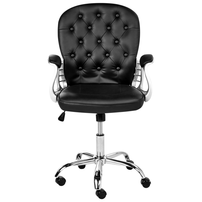 Scaun de birou PRINCESS Piele ecologică Negru [5]