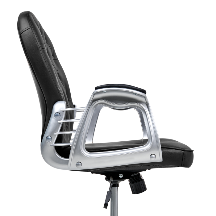 Scaun de birou PRINCESS Piele ecologică Negru [9]