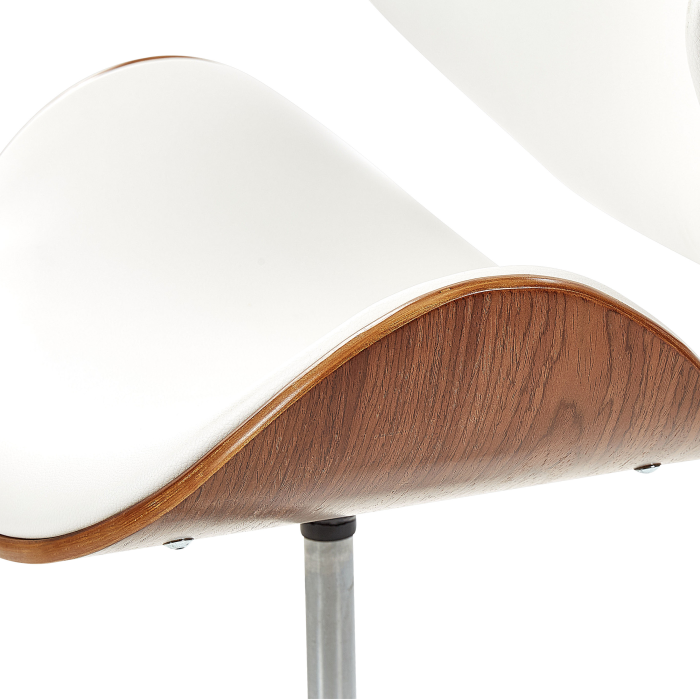 Scaun de birou ROTTERDAM Piele ecologică Alb [7]