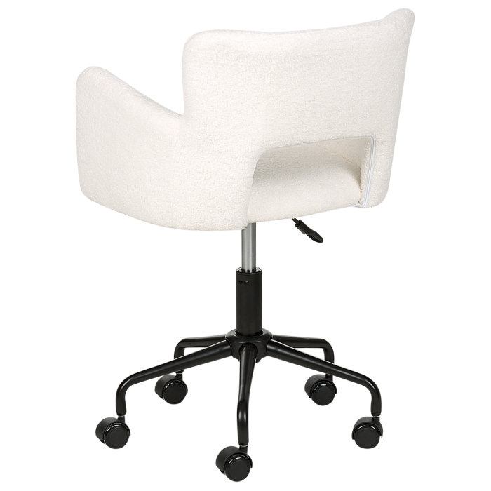 Scaun de birou SANILAC Boucle Alb-murdar [6]