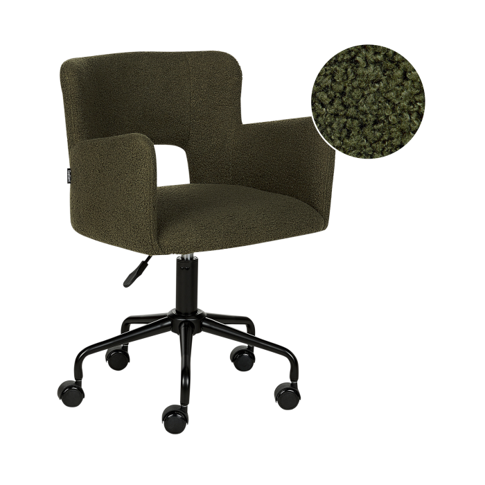 Office chair SANILAC Boucle Dark green [2]