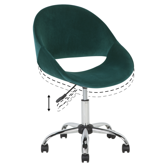 SELMA office chair Velvet Emerald green [7]