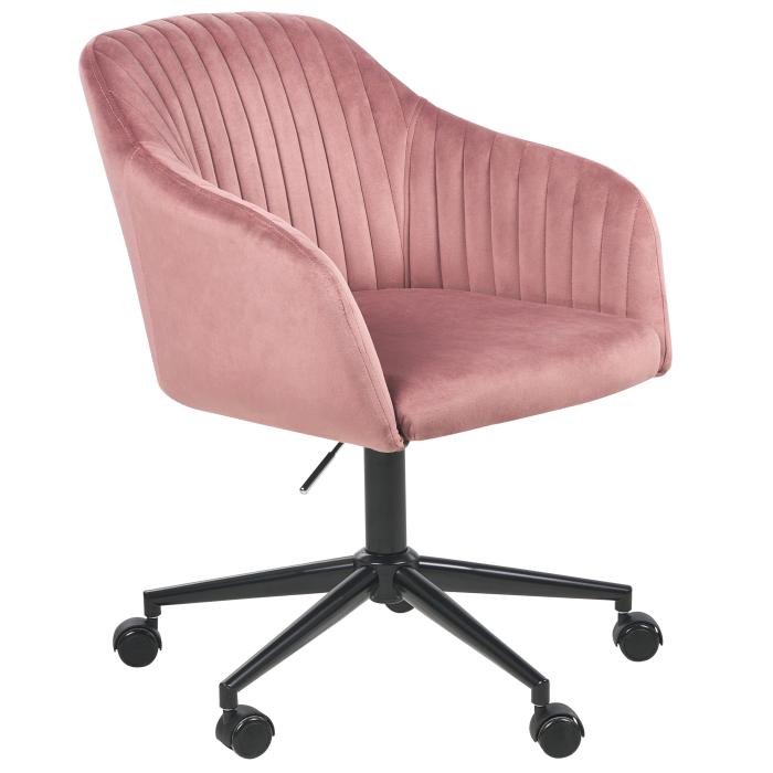 Office Chair VENICE Velvet Pink [4]