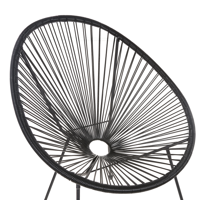 ACAPULCO II Garden Chair Synthetic Rattan Black [6]