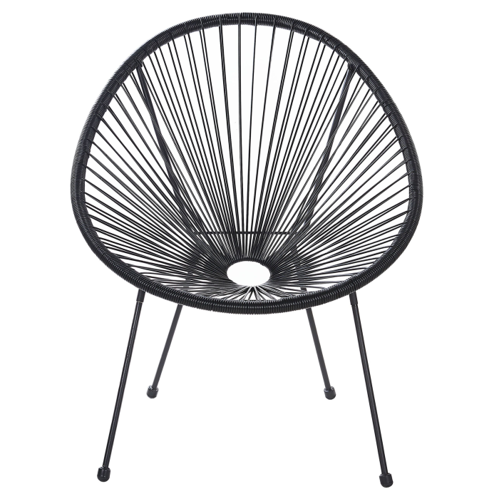 ACAPULCO II Garden Chair Synthetic Rattan Black [4]