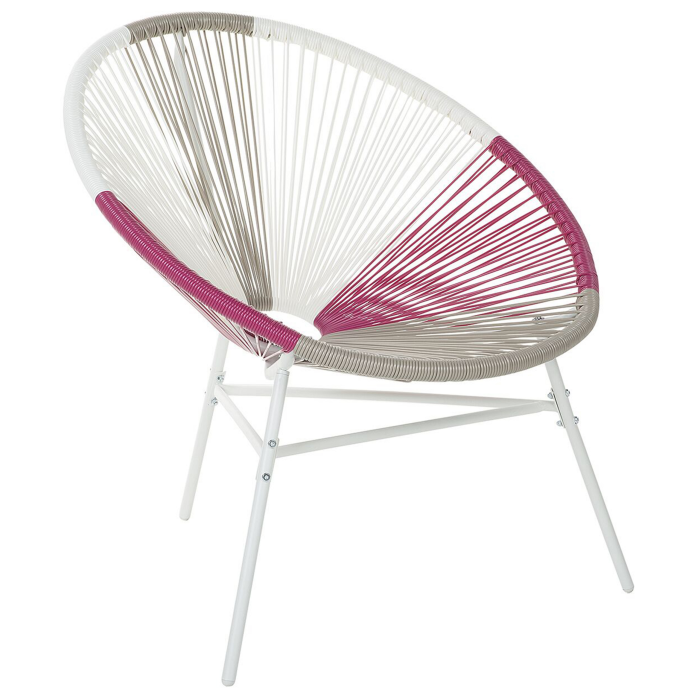 ACAPULCO Garden Chair Synthetic Rattan Fuchsia Pink [5]
