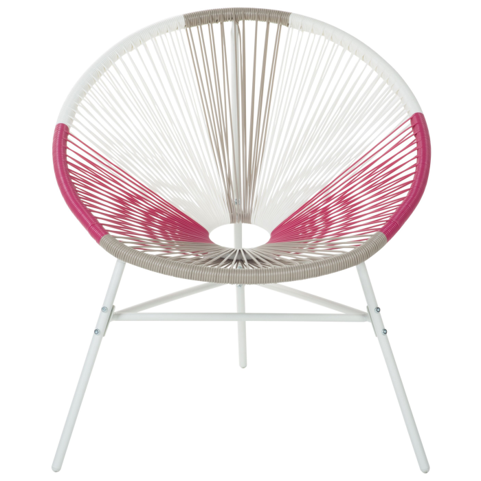 ACAPULCO Garden Chair Synthetic Rattan Fuchsia Pink [4]