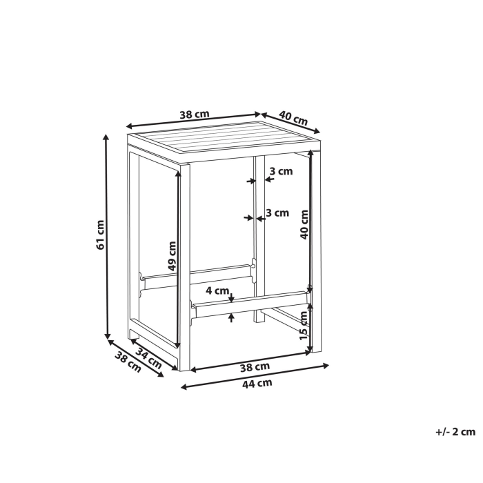 AVETRANA Garden Chair Metal Brown/White [3]
