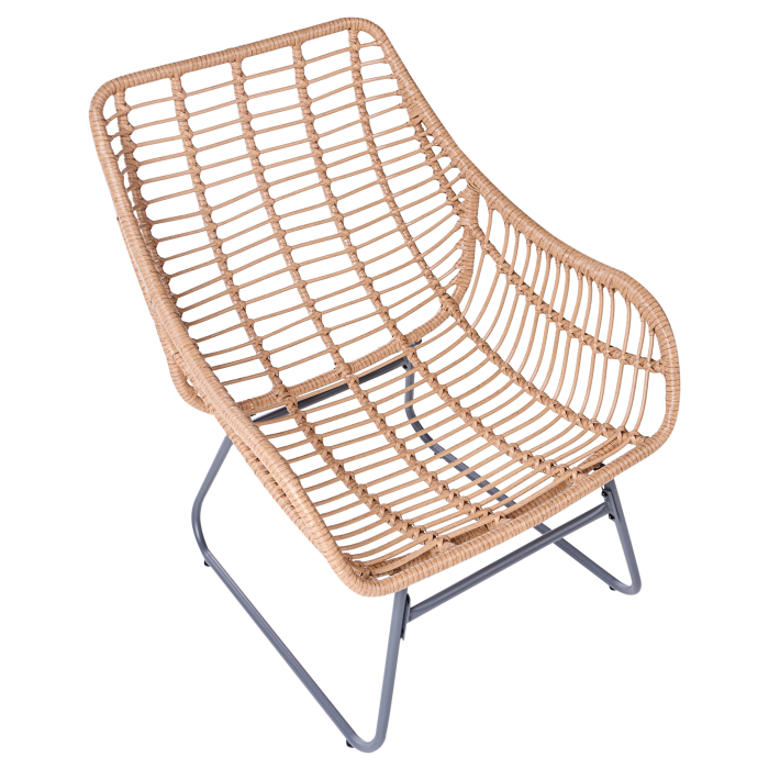 MESTRE garden chair with stool Synthetic rattan Light beige [8]