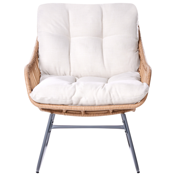 MESTRE garden chair with stool Synthetic rattan Light beige [5]