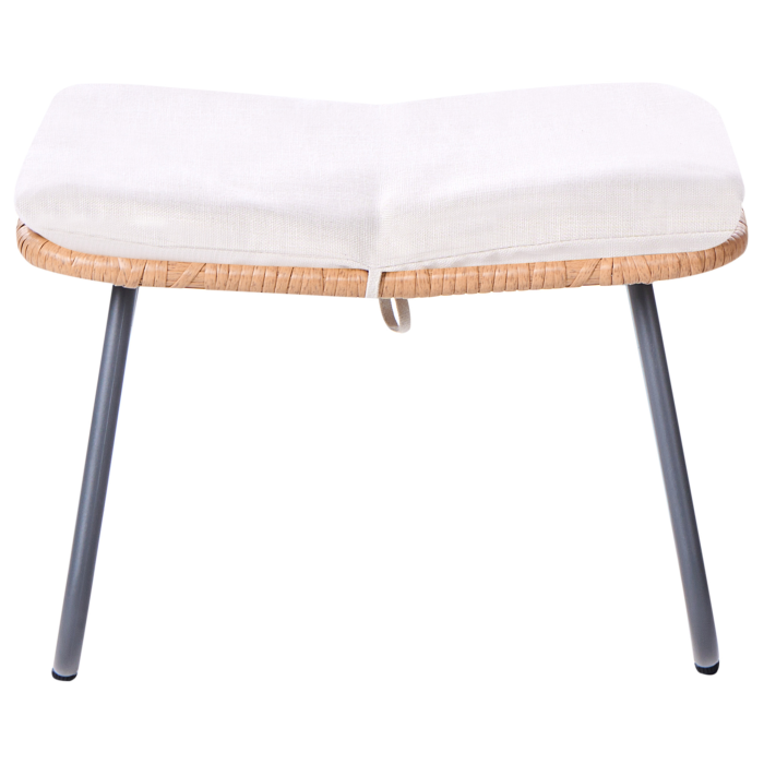 MESTRE garden chair with stool Synthetic rattan Light beige [10]