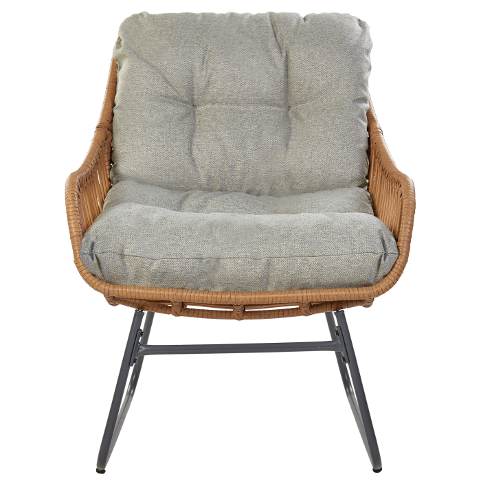 MESTRE garden chair with stool Synthetic rattan Natural [5]