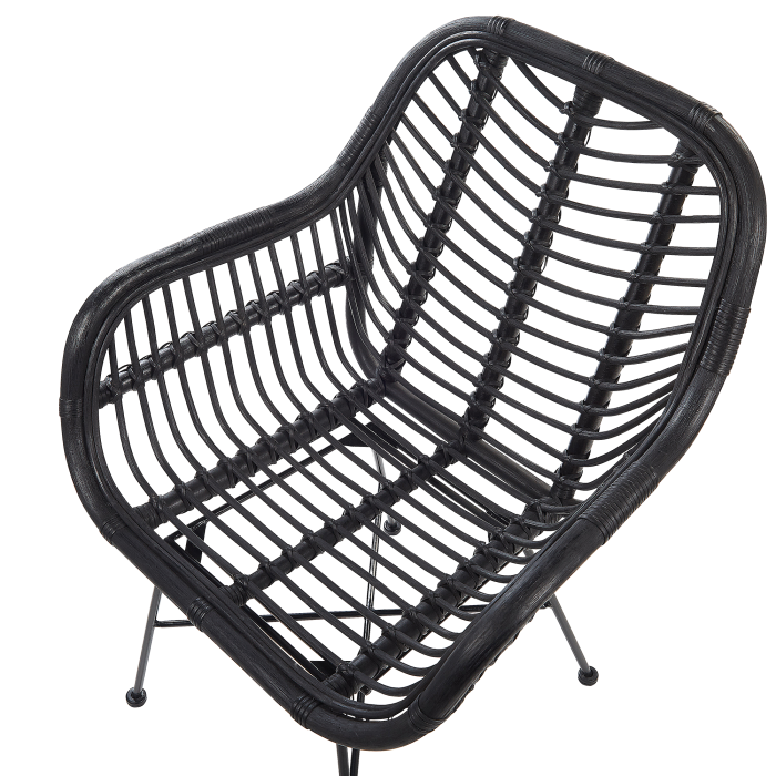 Dining chair CANORA Black Rattan [6]